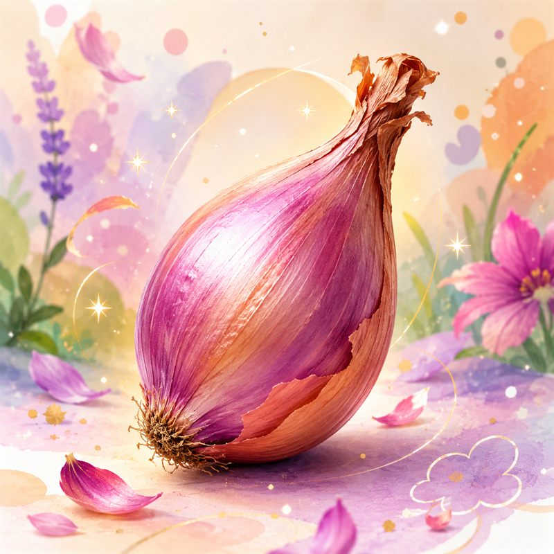 A single elegant shallot